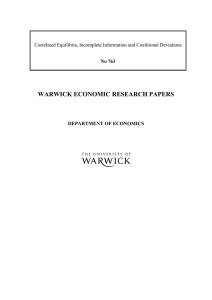 WARWICK ECONOMIC RESEARCH PAPERS  No 763 DEPARTMENT OF ECONOMICS