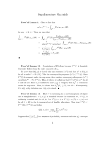 Supplementary Materials Proof of Lemma 1.  s