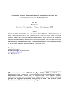 Do Differences in Schools' Instruction Time Explain International Achievement Gaps?