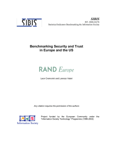 SIBIS  Benchmarking Security and Trust in Europe and the US