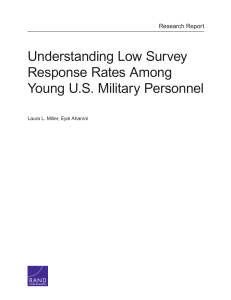 Understanding Low Survey Response Rates Among Young U.S. Military Personnel Research Report
