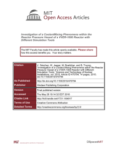 Investigation of a CoolantMixing Phenomena within the