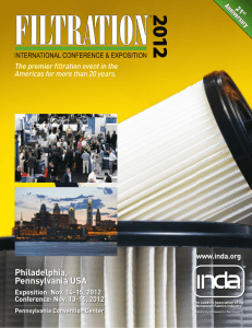 Philadelphia, Pennsylvania USA The premier ﬁ ltration event in the