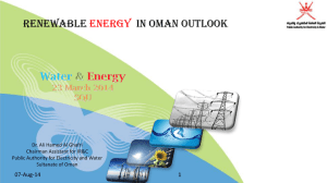 Renewable in Oman OUTLOOK energy