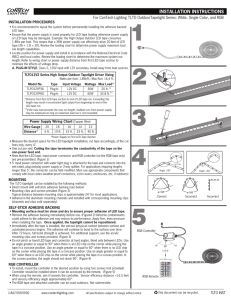 1 For ConTech Lighting TLTO OutdoorTapelight Series: White, Single Color, and... INSTALLATION PROCEDURES