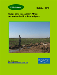 October 2010 Sugar cane in southern Africa: Ethical-Sugar