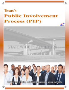 Texas's Public Involvement Process (PIP)