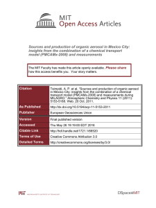 Sources and production of organic aerosol in Mexico City: