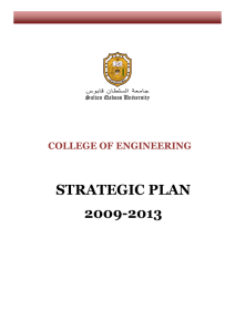 STRATEGIC PLAN 2009-2013 COLLEGE OF ENGINEERING