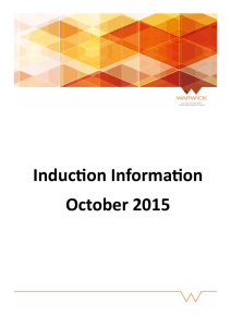 Induction Information October 2015