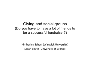 Giving and social groups be a successful fundraiser?)