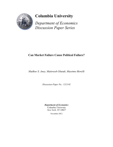 Columbia University Department of Economics Discussion Paper Series