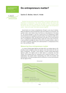 Do entrepreneurs matter? Sascha O. Becker, Hans K. Hvide