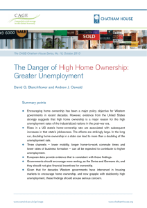 The Danger of  Greater Unemployment High Home Ownership: