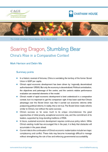 Soaring Dragon , Stumbling Bear China’s Rise in a Comparative Context