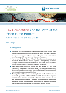 Tax Competition  and the Myth of the ‘Race to the Bottom’