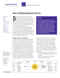 D How to Cultivate Demand for the Arts Research Brief