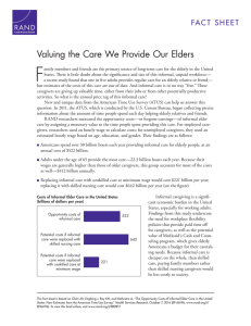 F Valuing the Care We Provide Our Elders