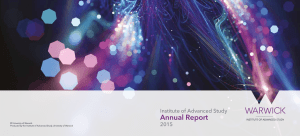 Annual Report Institute of Advanced Study 2015 © University of Warwick