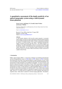 A quantitative assessment of the depth sensitivity of an