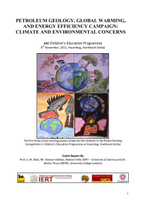 PETROLEUM GEOLOGY, GLOBAL WARMING, AND ENERGY EFFICIENCY CAMPAIGN: CLIMATE AND ENVIRONMENTAL CONCERNS