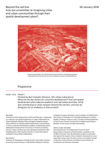 Beyond the red line: 26 January 2016 how are universities re-imagining cities