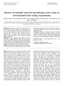 Review of methods used for quantifying excess water in Mandy Fader