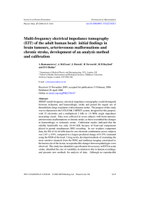 Multi-frequency electrical impedance tomography brain tumours, arteriovenous malformations and