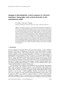 Imaging of physiologically evoked responses by electrical