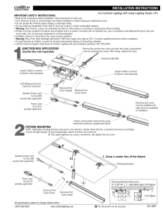 For ConTech Lighting LED Linear Lighting Series: LPL IMPORTANT SAFETY INSTRUCTIONS: