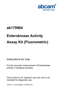 ab170964 Enterokinase Activity Assay Kit (Fluorometric) Instructions for Use