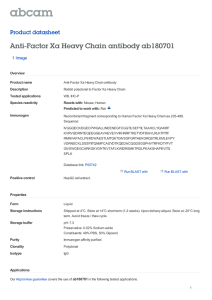 Anti-Factor Xa Heavy Chain antibody ab180701 Product datasheet 1 Image
