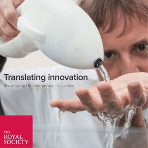 Translating innovation Showcasing UK entrepreneurial science
