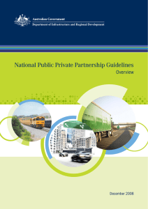 National Public Private Partnership Guidelines Overview December 2008