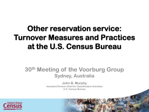 Other reservation service: Turnover Measures and Practices at the U.S. Census Bureau 30