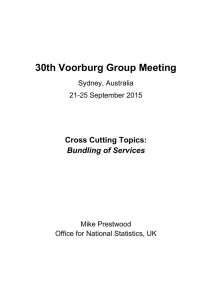 30th Voorburg Group Meeting  Cross Cutting Topics: Bundling of Services