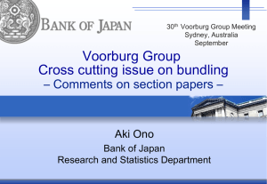 Voorburg Group Cross cutting issue on bundling Aki Ono