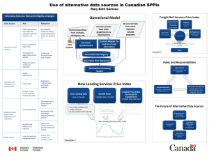 Use of alternative data sources in Canadian SPPIs Operational Model