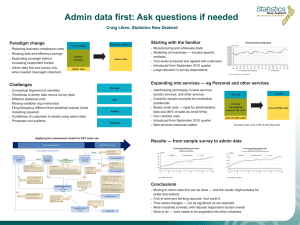 Admin data first: Ask questions if needed Starting with the familiar