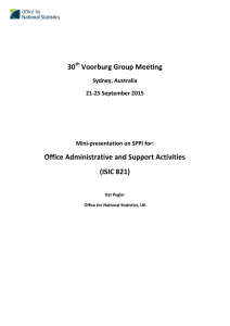 30  Voorburg Group Meeting  Office Administrative and Support Activities   (ISIC 821) 