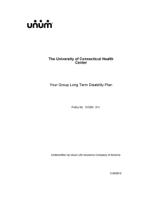 The University of Connecticut Health Center  Your Group Long Term Disability Plan