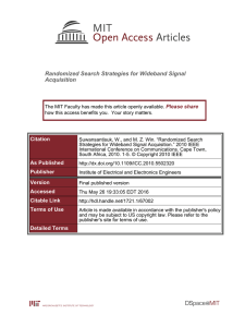Randomized Search Strategies for Wideband Signal Acquisition Please share