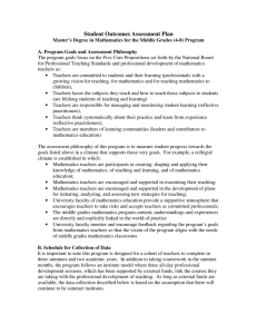 Student Outcomes Assessment Plan