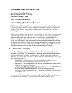 Student Outcomes Assessment Plan