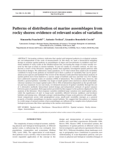 Patterns of distribution of marine assemblages from