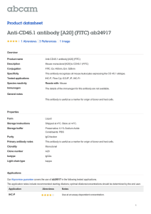 Anti-CD45.1 antibody [A20] (FITC) ab24917 Product datasheet 1 Abreviews 1 Image