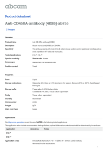 Anti-CD45RA antibody [4KB5] ab755 Product datasheet 2 Images Overview