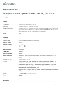 Tranylcypromine hydrochloride (2-PCPA) ab120606 Product datasheet 1 Image Overview