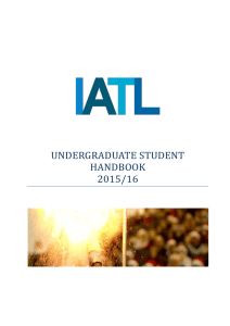 UNDERGRADUATE STUDENT HANDBOOK 2015/16