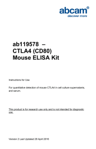 ab119578  – CTLA4 (CD80) Mouse ELISA Kit